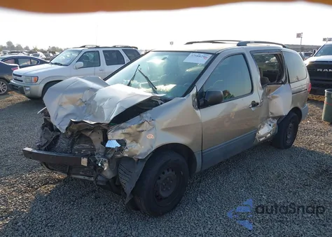 2002 Toyota Sienna Ce из США, поврежденный, VIN 4T3ZF19CX2U420002